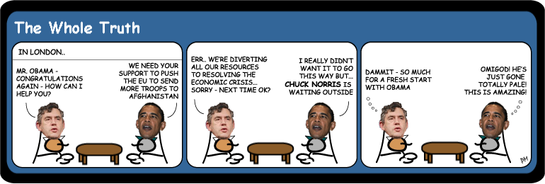 Click cartoon to read full post or to COMMENT Cartoon – Brown to lobby for Obama cartoon